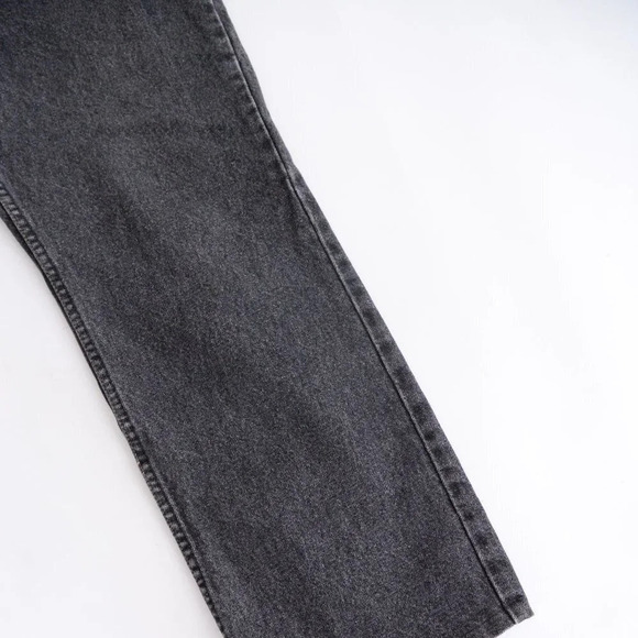 Vintage Levis 619 Black Stone Wash Straight Leg Denim Orange Tag Jeans 36/32 - Picture 14 of 14